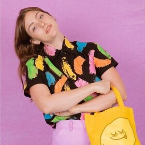 Big Bud Press Multicolor Brushstroke Button Down Shirt